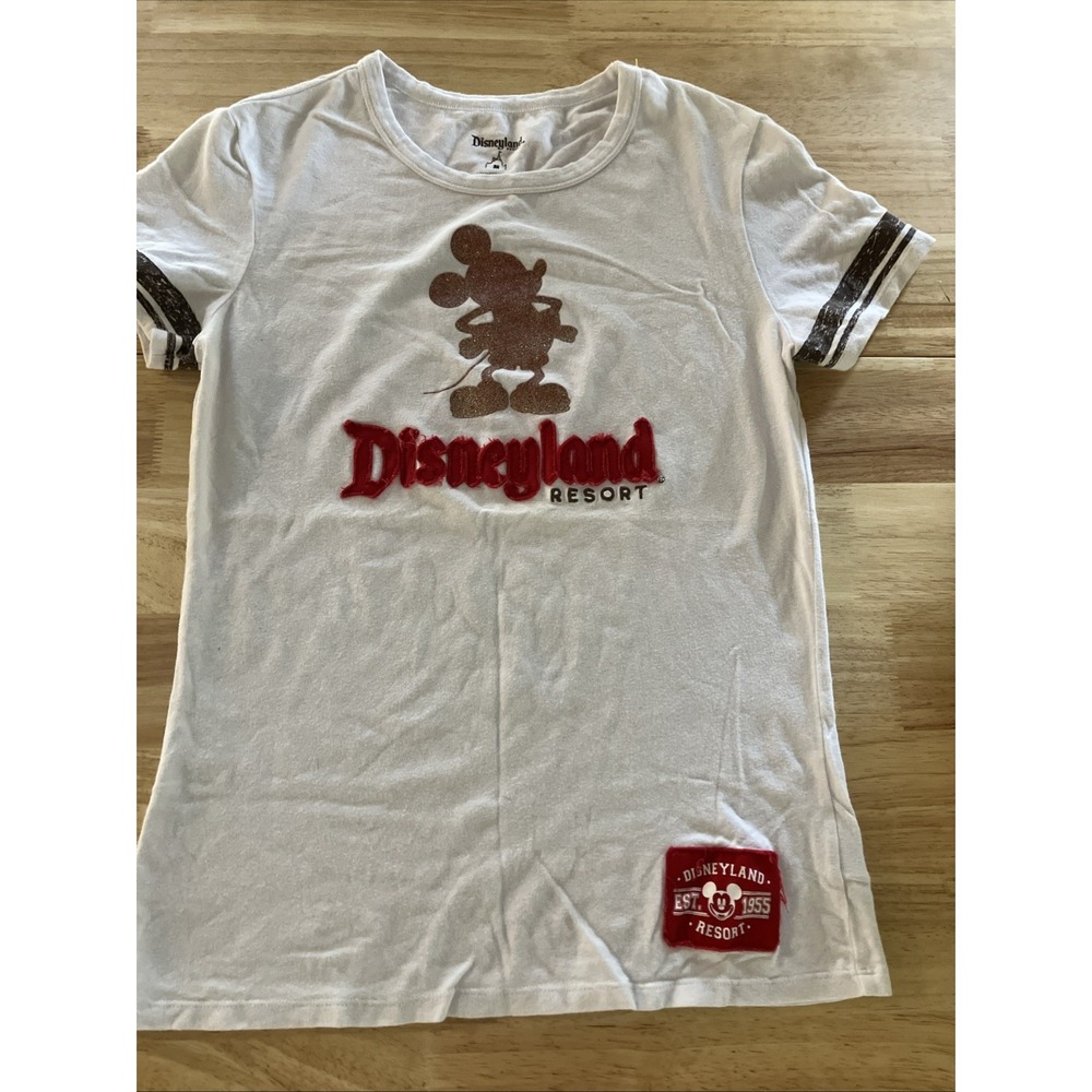 Disneyland Resort women's White Size M jersey t shirt Mickey